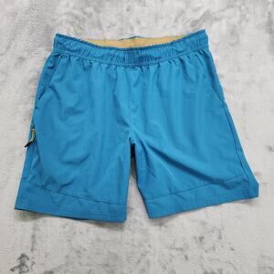 Motion Shorts Mens M‎ Blue Stretch Guide Pro Ripstop Zip Pockets Lightweight